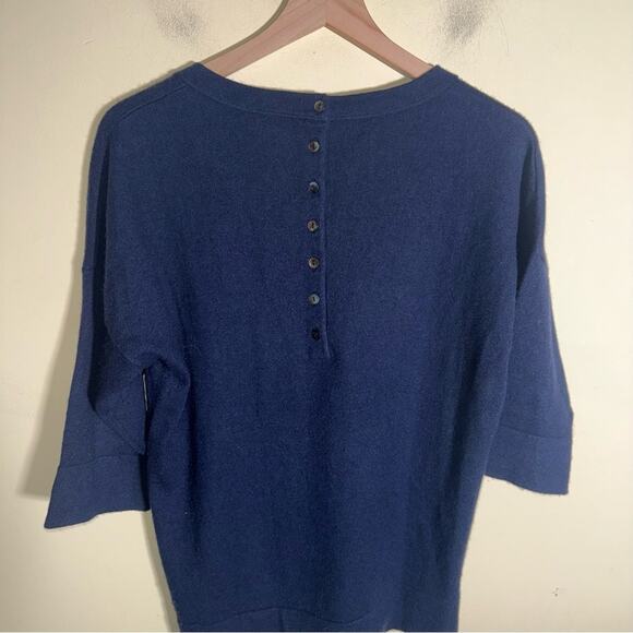 PURE COLLECTION cashmere back button quiet luxury classic sweater 10 - Picture 5 of 6